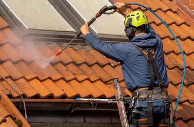 Démoussage et hydrofuge de toiture à Luneau